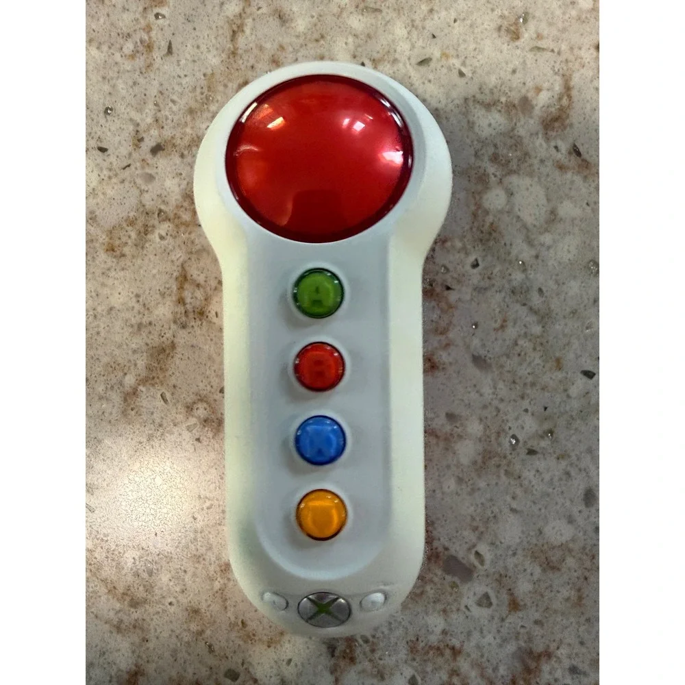 Microsoft Xbox 360 Big Button Pad Wireless Controller Model 1138 White Red